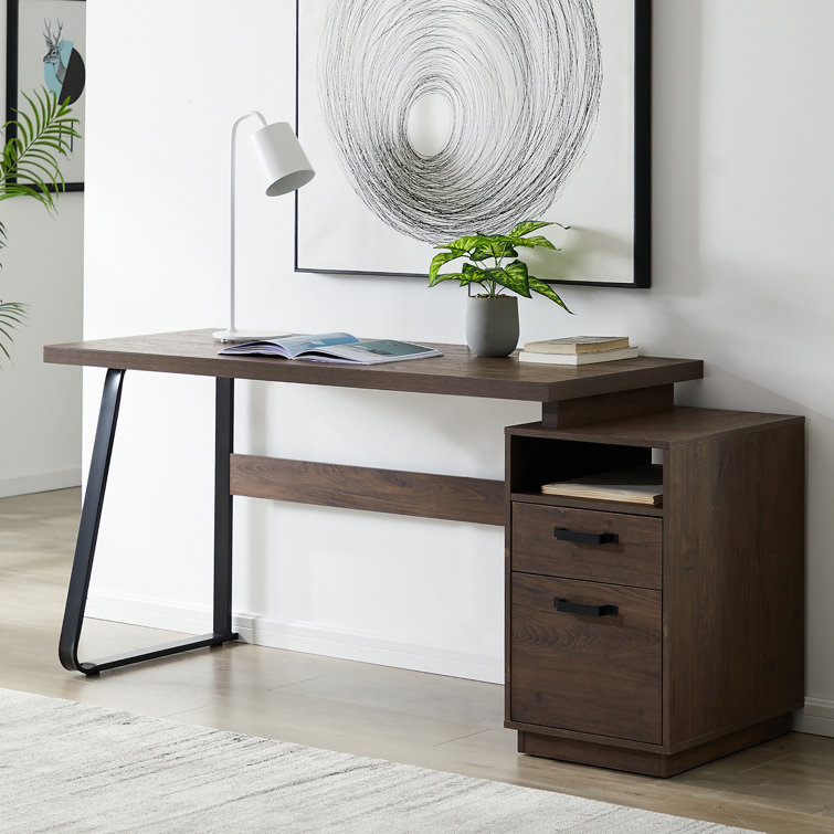 Wayfair writing online desk with drawers